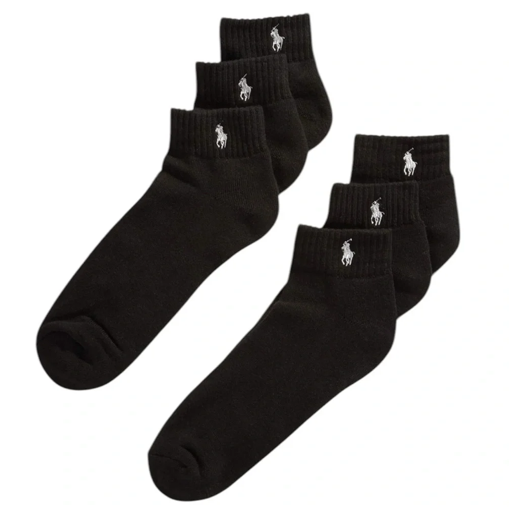 POLO RALPH LAUREN mens Athletic Performance Cotton Ankle Socks - 6pk Size 6-12